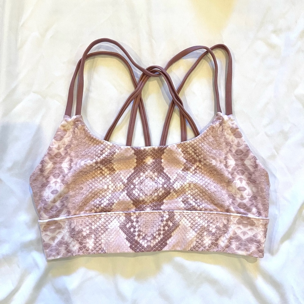 Alo Yoga Snake Print Sports Bra